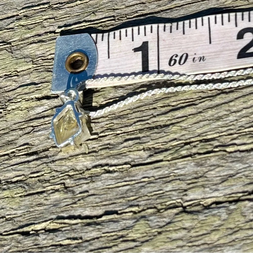 Golden Rutilated Quartz Necklace - Picture 15 of 15